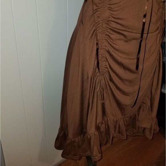 WOMEN'S Steampunk Gothic Victorian Dress, Brown new with original Package - Picture 9 of 16